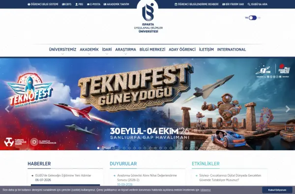 isparta.edu.tr masaüstü ekran görüntüsü