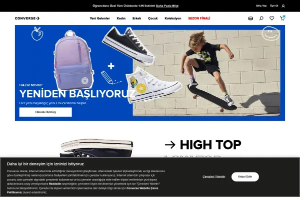 converse.com.tr masaüstü ekran görüntüsü