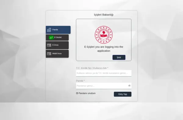 e-icisleri.gov.tr masaüstü ekran görüntüsü