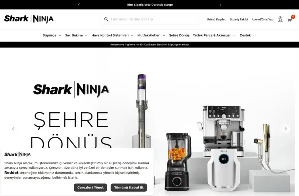 sharkninja.com.tr masaüstü ekran görüntüsü