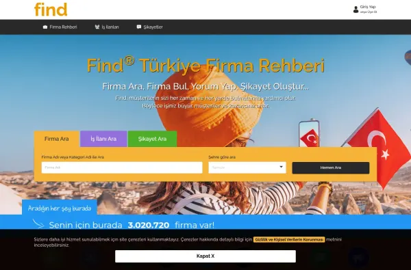 find.com.tr masaüstü ekran görüntüsü