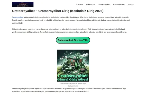 cratosroyalbet.gen.tr masaüstü ekran görüntüsü