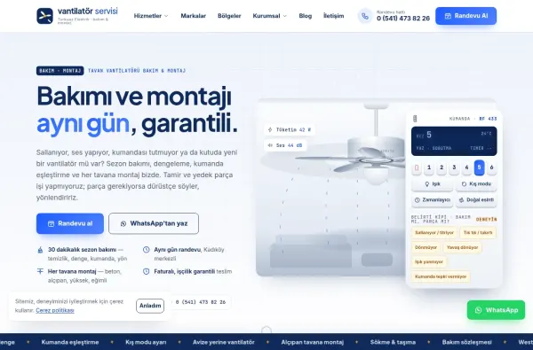 vantilatorservisi.com ekran görüntüsü