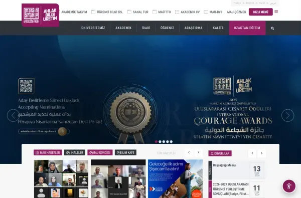 artuklu.edu.tr masaüstü ekran görüntüsü
