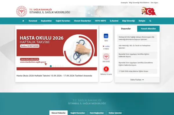 istanbulsaglik.gov.tr masaüstü ekran görüntüsü