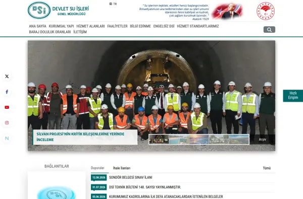 dsi.gov.tr masaüstü ekran görüntüsü