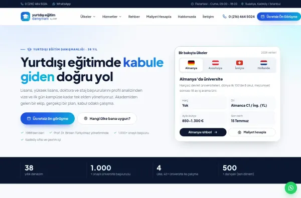 yurtdisiegitimdanismani.com ekran görüntüsü