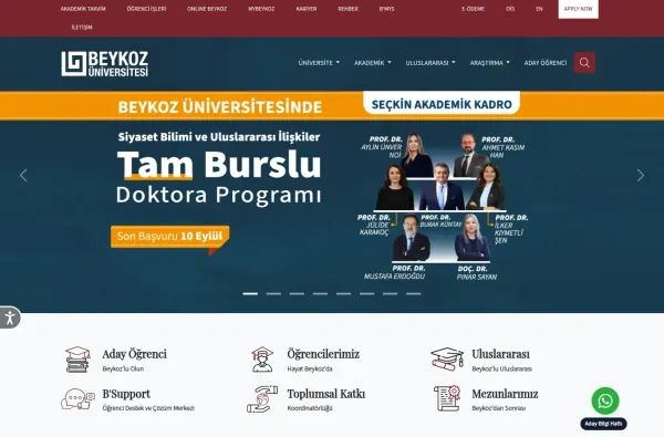 beykoz.edu.tr masaüstü ekran görüntüsü