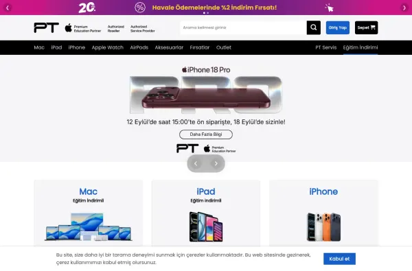 pt.com.tr masaüstü ekran görüntüsü