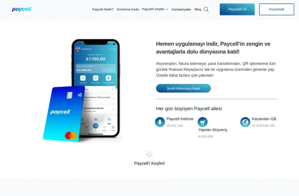 paycell.com.tr masaüstü ekran görüntüsü