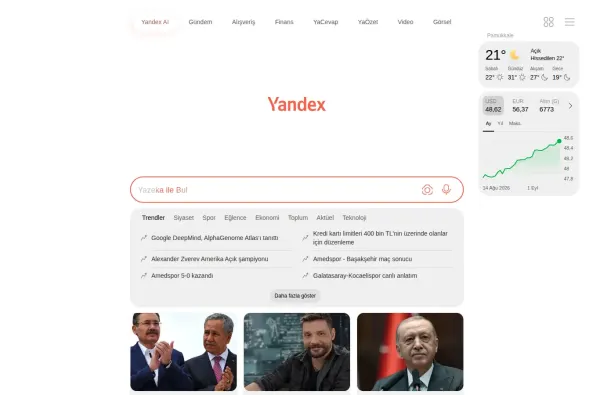 yandex.com.tr masaüstü ekran görüntüsü