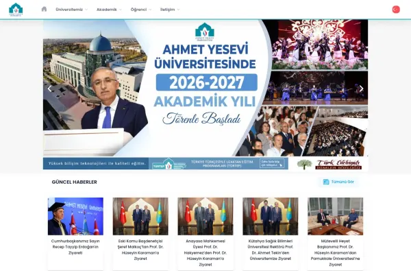 yesevi.edu.tr masaüstü ekran görüntüsü