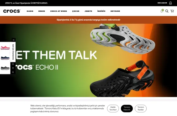 crocs.com.tr masaüstü ekran görüntüsü