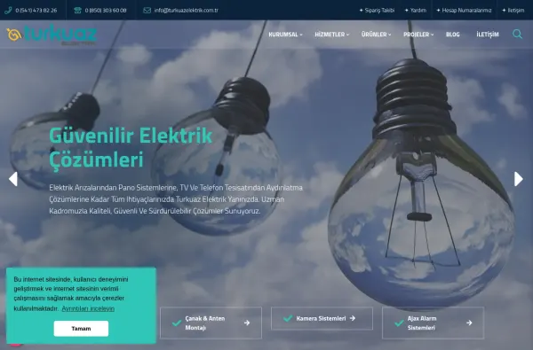 turkuazelektrik.com.tr masaüstü ekran görüntüsü