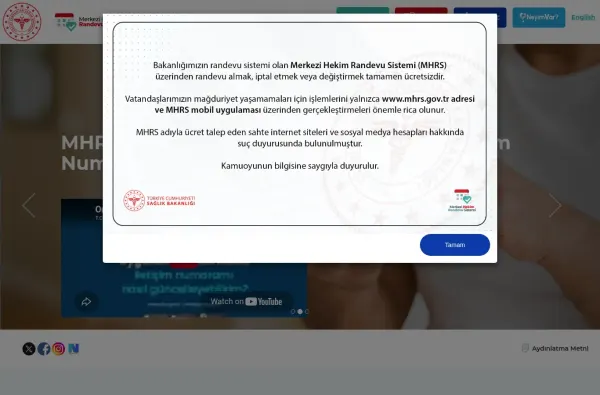 mhrs.gov.tr masaüstü ekran görüntüsü
