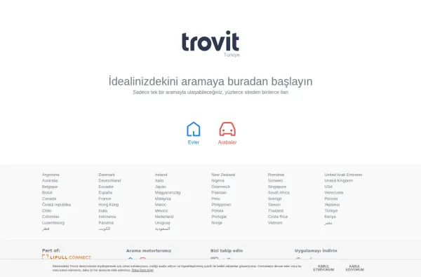 trovit.com.tr masaüstü ekran görüntüsü