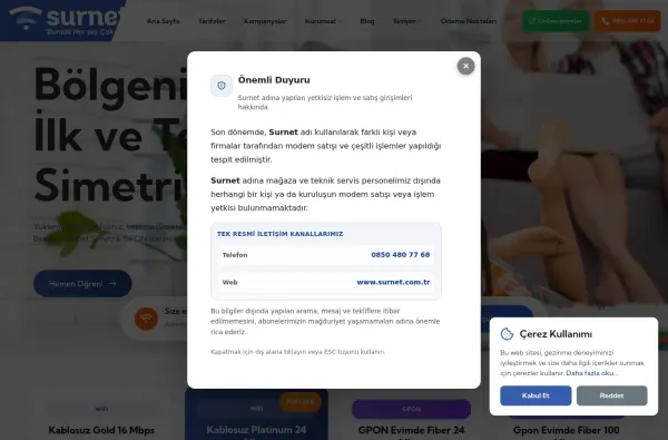 surnet.com.tr masaüstü ekran görüntüsü