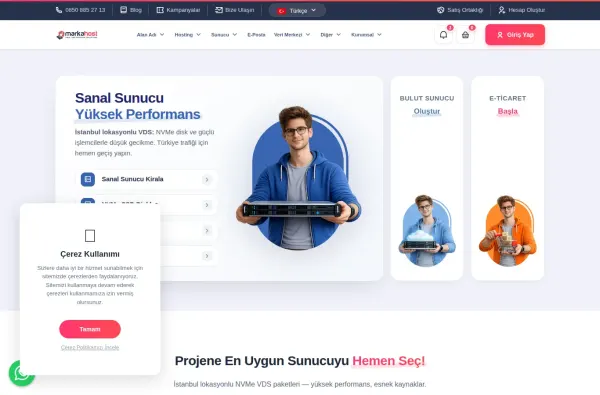 markahost.com.tr masaüstü ekran görüntüsü