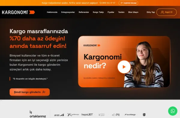 kargonomi.com.tr masaüstü ekran görüntüsü