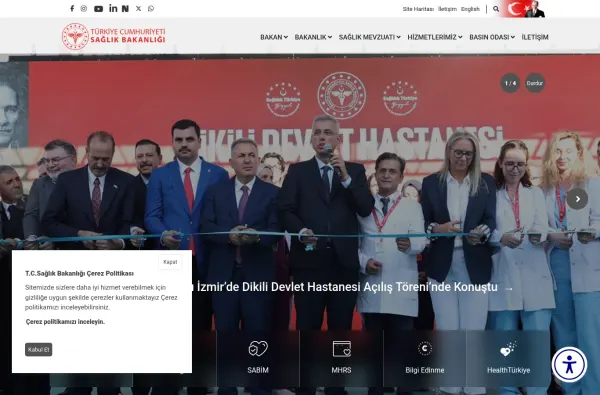 saglik.gov.tr masaüstü ekran görüntüsü