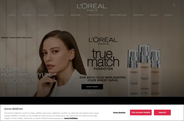 lorealparis.com.tr masaüstü ekran görüntüsü