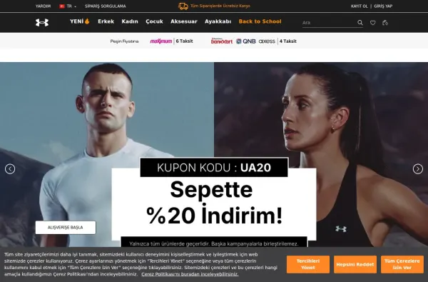 underarmour.com.tr masaüstü ekran görüntüsü