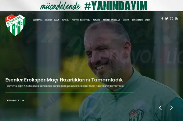 bursaspor.org.tr masaüstü ekran görüntüsü