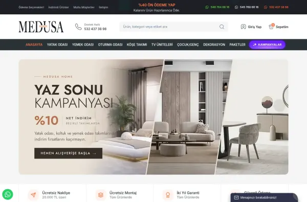 medusahome.com.tr masaüstü ekran görüntüsü